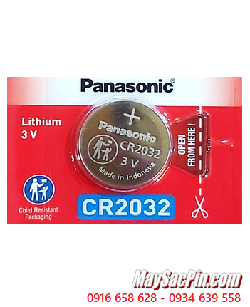 Panasonic CR2032; Pin đồng xu 3v lithium Panasonic CR2032 chính hãng (MẪU MỚI)